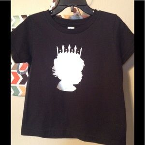 Custom black tee with silhoutte. NEW